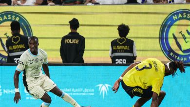 محمد سيماكان لاعب النصر امام الاتحاد