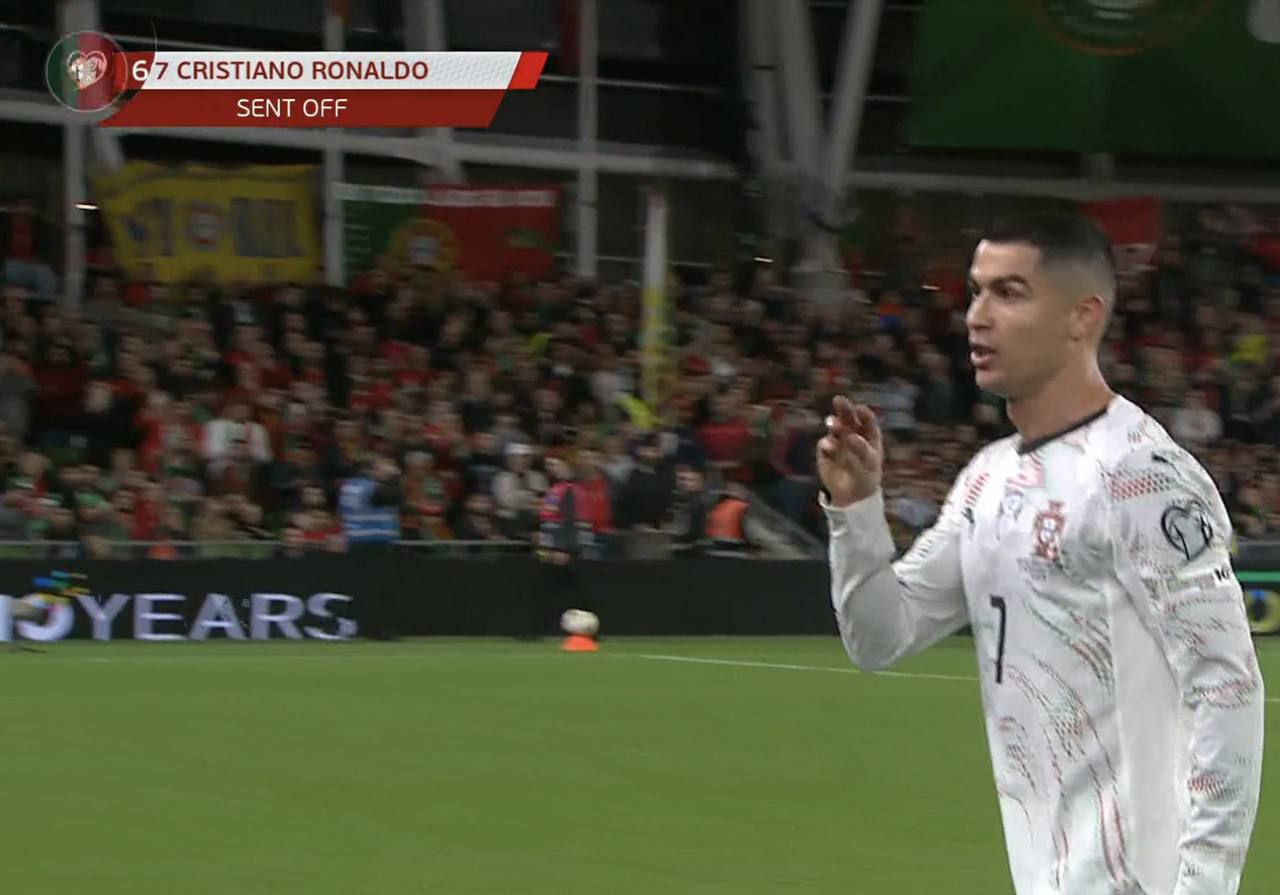 طرد كريستيانو رونالدو