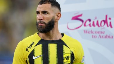 كريم بنزيما لاعب الاتحاد السعودي