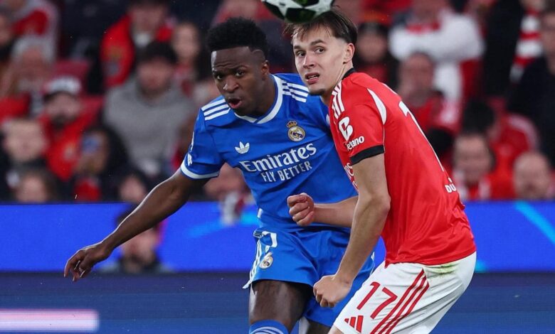 فينيسيوس جونيور ريال مدريد وبنفيكا