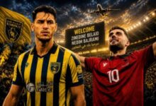 الألباني نديم بايرامي والجزائري زين الدين بلعيد لاعبا التعاون