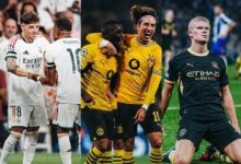 بوروسيا دورتموند وريال مدريد ومانشستر سيتي بدوري أبطال أوروبا